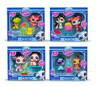 Figura giocattolo Bandai Littlest Pet Shop Pack 2 Mascotte colori assortiti accessori