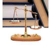 Figura in miniatura - 12 collezionisti retrò bambini giocattolo scientifico - Mini bilancia per giustizia e giustizia come figura, per aula, scuola, soggiorno, cucina, camera da