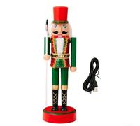 Figura in piedi dipinta a mano, decorazione natalizia tradizionale per le vacanze, per decorazioni stagionali o da esposizione tutto l'anno (B)