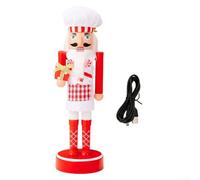 Figura in piedi dipinta a mano, decorazione natalizia tradizionale per le vacanze, per decorazioni stagionali o da esposizione tutto l'anno (C)
