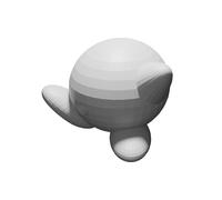 Figura Kirby per Base Nintendo Amiibo Modello Personaggio Stampato 3D