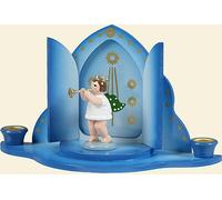 Figura Legno Angelo Am Porta Del Cielo Senza Corona Altezza 6cm Nuovo Strumento