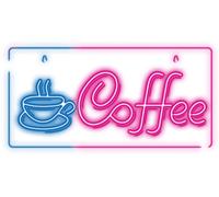 Forever Light Insegna Neon Plexi LED Caffè Neolia Rosa Blu