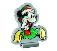 Figura luminosa LED Disney Minnie seduta effetto Infinity 20 cm