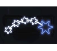 Figura luminosa LED LYVIA 5 Stelle Large bifacciale, Bianco Freddo e Blu