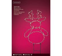 Figura luminosa sagoma renna 280 microled bianco caldo luce fissa 47cm