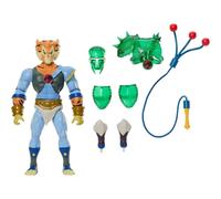 Masters of the Universe Origins x ThunderCats - Tygra, action figure snodata crossover anni '80, con armatura rimovibile, frusta bolo e mini fumetto, giocattolo per bambini, 6+ anni, JFW96