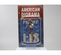 Figura Meccanico Jessie Con Cappello Blu Per Modelli 1:18 American Diorama