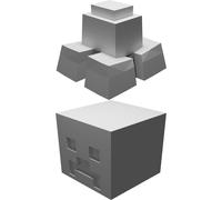 Figura Minecraft Creeper 2 Pezzi Modello Incastro Decorazione Esposizione