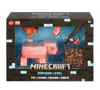 Mattel Minecraft - Zombi Livello Diamante, action figure alta 14 cm con design pixelato e 4 accessori inclusi, personaggio dal videogioco da collezione, giocattolo per bambini, 6+ anni, HTM05
