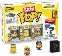 Funko Bitty Pop! Minions - Eye Matie 4PK - Eye, Matie, Cro-Minion, Au Naturel E una Mini Figura Misteriosa a Sorpresa - 0.9 Inch (2.2 Cm) - Minions 2 da Collezione - Idea Regalo - Cake Topper