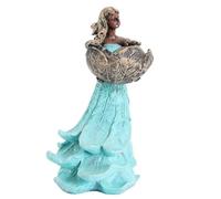 Figura mistica da giardino con mangimi per uccelli, in resina bizzarra, decorazione per prato, ornamenti da giardino durevoli