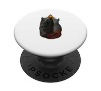 Figura mistica dell'ombra mistica dello spirito della lanterna ardente nella foresta os PopSockets PopGrip Adesivo