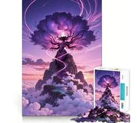 Figura mistica sulla cima di una montagna Puzzle per adolescenti da 1000 pezzi Gioco per allenare la mente Divertimento rilassante Arte da assemblare Oggetto da collezione (50x75cm)
