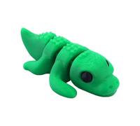 Figura mobile a coccodrillo stampata 3D, design articolato per pose flessibili, ideale come decorazione per il soggiorno e la scrivania, giocattolo sensoriale per alleviare lo stress, regalo unico