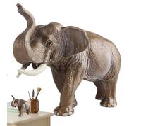 Figura modello di elefante, personaggio giocattolo di elefante asiatico, scultura realistica per bambini, decorazione per la cameretta dei bambini e le attività all'aperto
