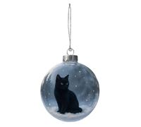 Figura Palla Di Cristalli Di Gatto - 9x9 Cm Palline Di Natale Ornamenti Di Gatto | Appunti Gattini Arredamento | Decorazione Di Ornamenti Con Paillettes Artificiali | per Interior Decoratori