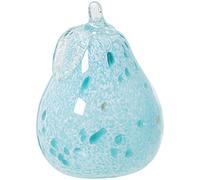 FIGURA PERA CRISTAL CELESTE MOTEADO °11X17CM