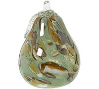FIGURA PERA CRISTAL VERDE TIERRA °11X17CM