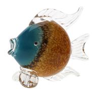 Figura Pesce in Vetro Soffiato Artigianale per Abitazione Sul Mare | Design Marino e Ambiente Balneare, Decorazione da Tavolo, Centrotavola Stabile, Colori Vivaci