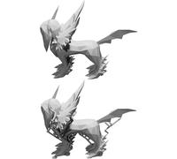 Figura Pokemon Mega Absol Low Poly Modello Decorazione Stampato 3D
