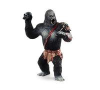 Figura realistica dello scimpanzé di King Kong, modello di orango nero | Simulazione di una figura di animale per la decorazione domestica, l'esposizione e il gioco fantasioso per i bambini.