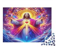Figura Religiosa Sacra Arte Colorata Puzzle 1000 Pezzi Gioco di Puzzle 1000 Pezzi Materiale Carta Adulti Relax Spiritualità Famiglia Arredo Regalo 52x38cm/1000pcs