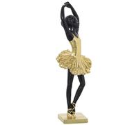 FIGURA RESINA BAILARINA DORADA/NEGRA_10X9X30CM