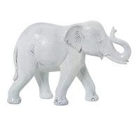 FIGURA RESINA ELEFANTE BLANCOENVEJECIDO 29X11X20CM