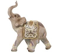 FIGURA RESINA ELEFANTE DORADO 27X11X31CM