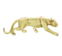 FIGURA RESINA PANTERA DORADA ORIGAMI_44X7X14CM