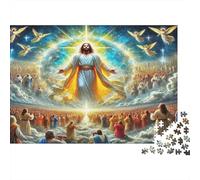 Figura Sacra Aureola Scena Religiosa Puzzle 1000 Pezzi per Adulti Carta Gioco di Puzzle 1000 Pezzi Relax Decorazione Regalo Famiglia 70x50cm/1000pcs