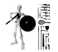 Figura Scheletro - Scheletrino Azione con Accessori Multipli e Snodabile,Articolazioni Mobili Realistiche per Collezione Natalizia, Scrivanie, Giochi di Ruolo e Feste