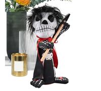 Figura Scheletro | Scheletro Illuminato Spaventoso e Tenebroso con Effetti Sonori | Figura con Effetto Sonoro Decorazione Luci per Interni Casa Attività Festività e Party