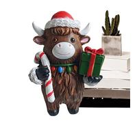 Figura scozzese di altopiano decorazione natalizia con Highland per , statuetta decorativa per il fascino della fattoria nella cameretta dei bambini, camera da letto, bagno