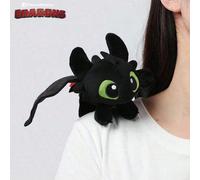 Figura seduta ufficialmente autorizzata di Sdentato, il drago di "Dragon Trainer", morbido giocattolo, con gancio per zaino rimovibile, accessori per appoggiare sulla spalla, regalo di Natale e comple