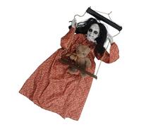 Figura spettrale Bambola Decorazione di Halloween Voce Attivata Bambola spettrale Con Occhio Luminoso Per Giardino Decorazioni Cortile Suono Attivato Spaventoso Decorazione di