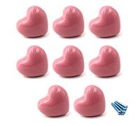 Figura sveglia del cuore Rosa Armadio in ceramica maniglie cassetto tira manopole armadio manopole per cucina manopole camerette Armadi giocattolo ripostiglio box libreria 8PCS