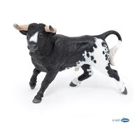 Figura Toro Bianco e Nero Animale della Fattoria per Bambini dai 3 Anni Dipinta