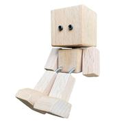 Figura Uomo di Legno | Figura Snodabile | Design Base Magnetica Bambola d'Azione con Piedi Oscillanti Decorazione per Bambini Compleanno Casa Cruscotto