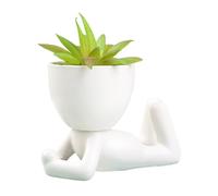 Figura Vaso - Pt da forma del corpo, fioriera per viso picolo | 3,54 pollici in stile testa di persone moderne, vaso succulento del design umano, esclusivo display da centrotavola per pianta di