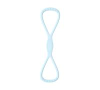 Figure 8 Exercise Band, Silicone Fitness Puller, Stretch Resistance Rope, Back and Shoulder Trainer, Yoga Band for Muscle Recovery, Travel, Home, and Beginners, 17.72 inches, Multicolor