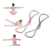 Figure 8 Resistance Band, Figure 8 Exercise Bands for Women Men, Fullbody Yoga Pulling Rope with Handles for Working Out, Arm, Chest Expander, Back Training Elastic Ropes (15lbs+35lbs)