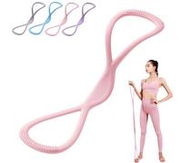 Figure 8 Resistance Band, Figure 8 Resistance Bands for Women Men, Exercise Bandsresistance with Handles for Working Out, Arm, Chest Expander Strap (Pink(25lb))