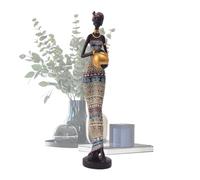 Figure africane: statua di donne africane in resina, decorazione della statua della africana | Figura di donne africane Arte da collezione, decorazione di scaffalature da tavolo in resina pa