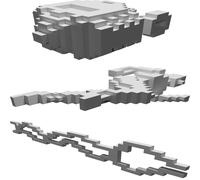 Figure Agent e Robot per Gioco Impossible Mission - Set 8-Bit Stampato 3D
