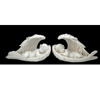 Figure Angeli Set Grande - Putti Schlafen IN Ali - la Notte Guardiano Dei Sogni