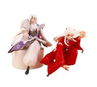 Figure anime Inuysha - Statue da collezione Inuyasha Kagome Higurashi Sesshomaru Kikyo Miroku per fan della serie Anime Manga InuYasha (set da 2 pezzi)