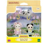 Figure articolate - SYLVANIAN FAMILIES - Baby Duo in tuta antipioggia - Panda e topo Marshmallow