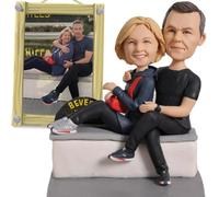 Figure Bobblehead Personalizzate Statua per Coppia e Amici dalla Foto, Bambole con Testa Bobble per Regalo Personalizzato